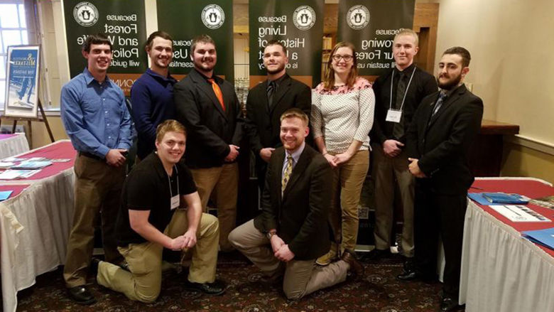 Dominic Lenzi with fellow members of Penn State SAF